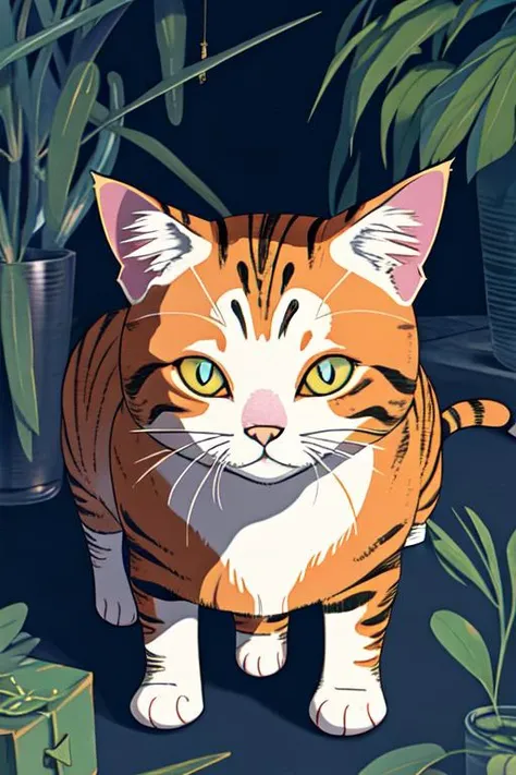 cat, sc,  <lora:ColorfulWorldStyle:1>