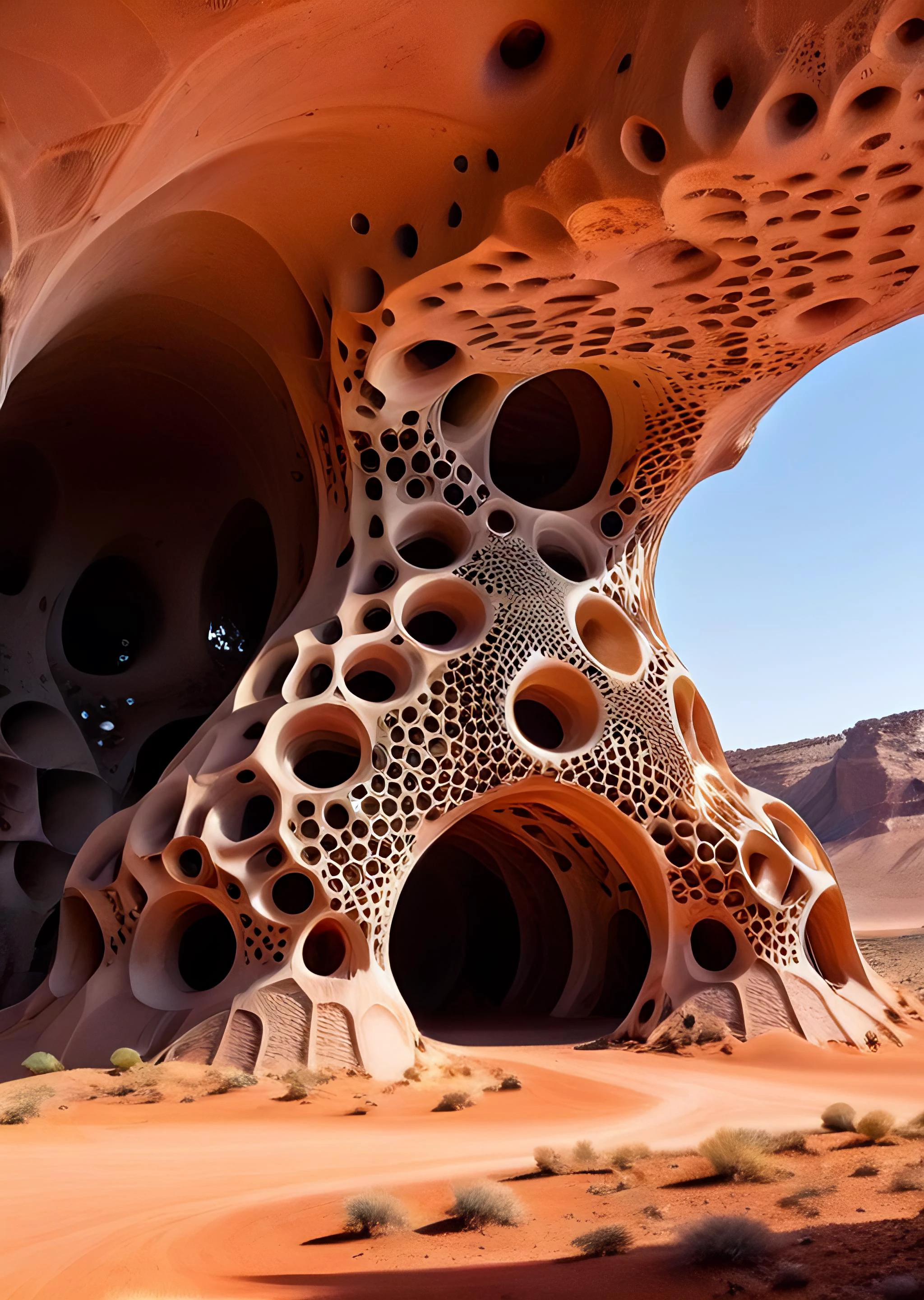 mountains with holes Trypophobia in Mars desert, numerous caves, nest, bees nest, insect nest. liquid chemicals, rivers, lakes, island. background levatitaing rocks, gothic vibe organic shapes, nest of aliens, nest of insects, Trypophobia, organic shapes, organic buildings
<lora:kLabyrinth:0.50>,
<lora:add-detail-xl:1.00>,
<lora:SDXL_macro_Sa_May:0.50>,
<lora:xl_more_art-full_v1:0.50>,