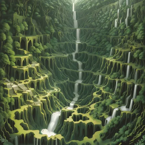 <lora:kLabyrinth:.9> kLabyrinth, waterfall,