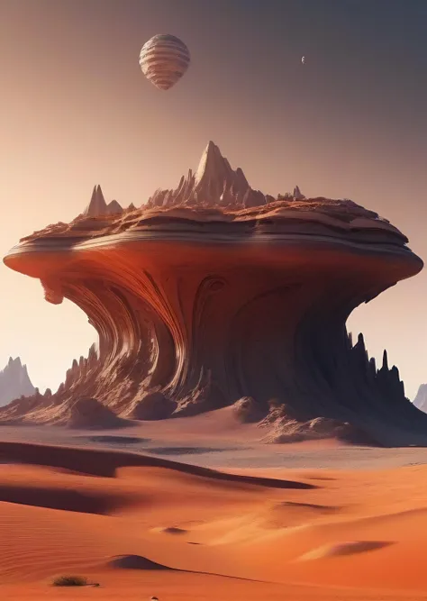 Mars desert mountain full of caves, nest of aliens, island surrounded by liquid chemicals, floating rocks, levitating rocks with caves inside, gothic, sand, low gravity, organic shapes
<lora:kLabyrinth:0.30>,
<lora:add-detail-xl:1.00>,