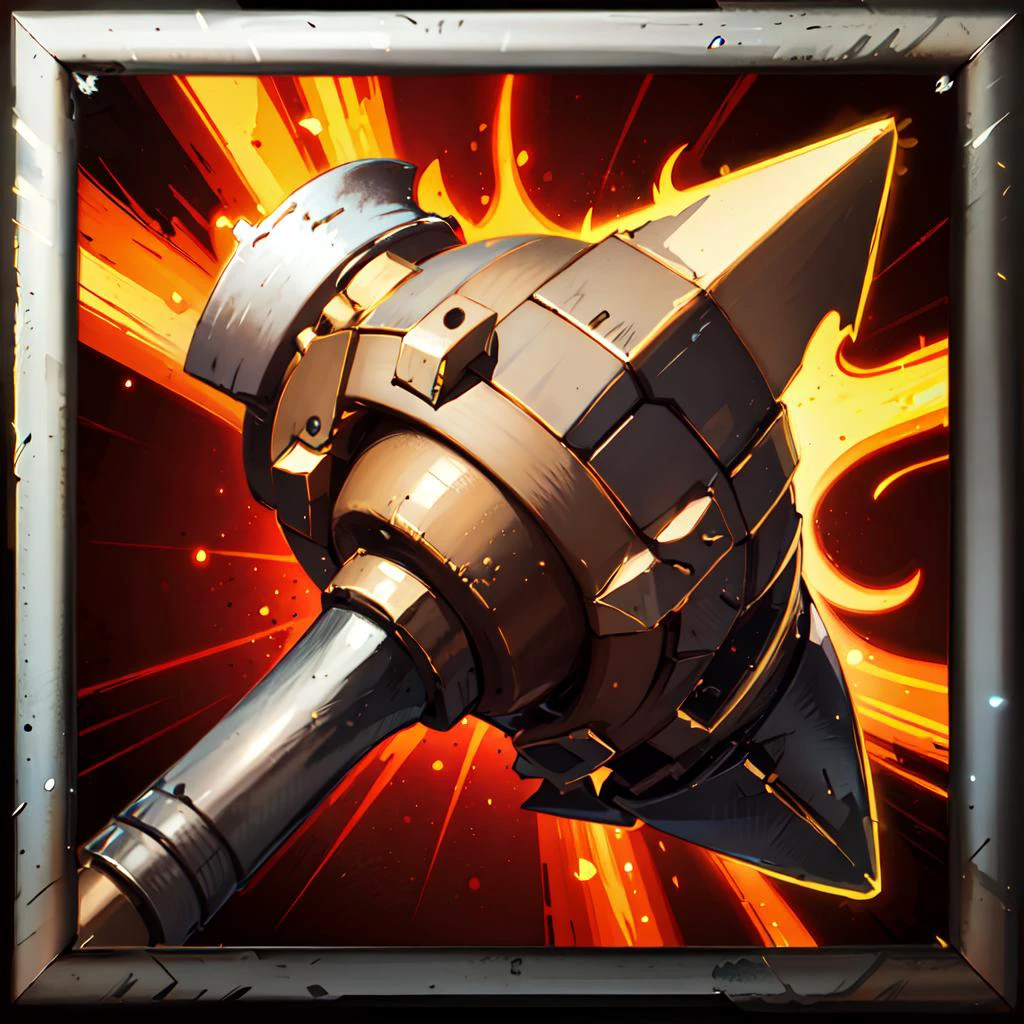 wowicon of battleaxe, glow <lora:sxzWowIconsStyle_v10:0.7>