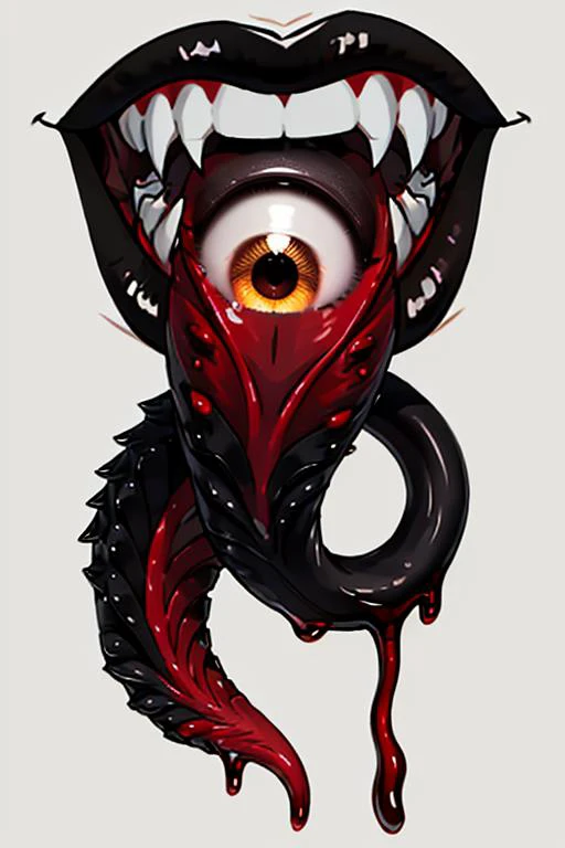 centred big yellow eye