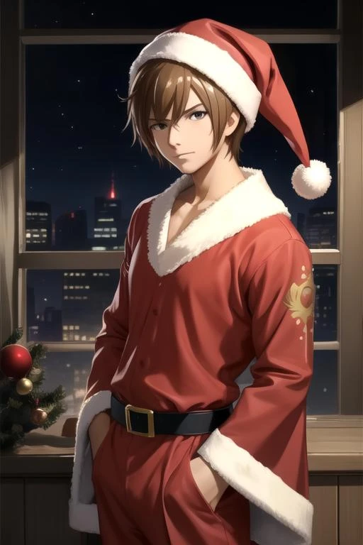 No one comes to the Christmas party, Kotomine Kirei Santa clothes