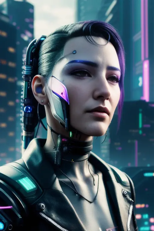 photo of AbellaDanger, detailed face, (aspiring facial expression), (((cyberpunk style close))), ((cyberpunk city on the background)), RAW, analog style, ultra detailed photograph, cinematic lighting, artstation, 4k, sharp focus, high resolution, detailed skin, detailed eyes, <lora:AbellaDanger:0.9>