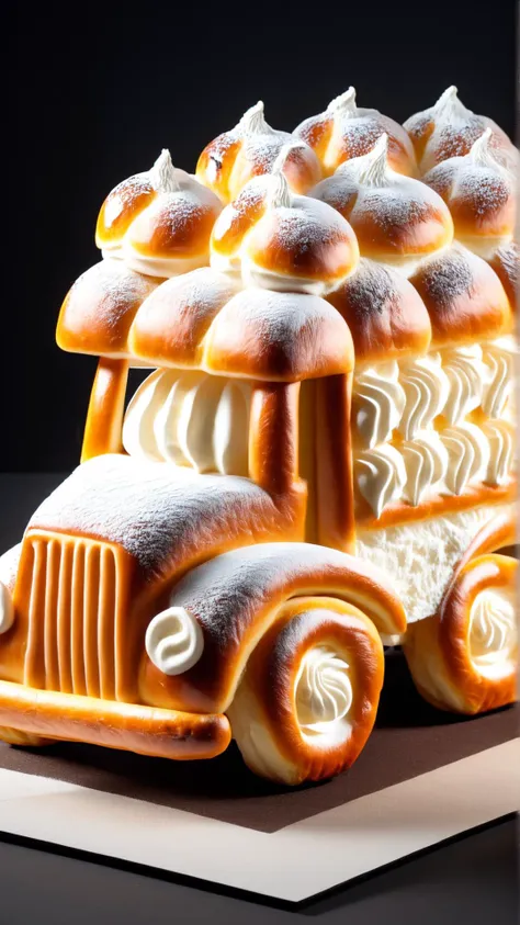 <lora:SemlaStyleXL:1>SemlaStyle truck, made out of semla, (Masterpiece:1.3) (best quality:1.2) (high quality:1.1)