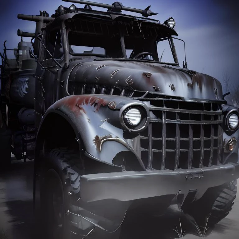 <lyco:DonMn1ghtm4re-000015:1.0> truck, detailed