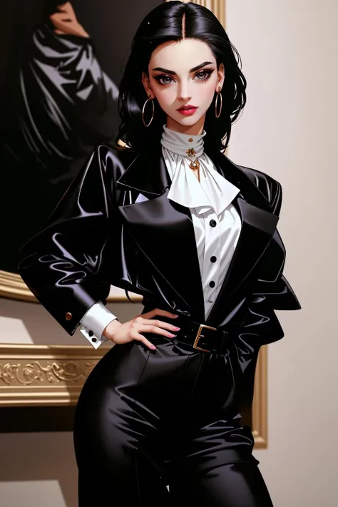 ((Masterpiece, best quality)),edgQuality,(thepit bimbo,glossy)
edgdlf,slender figure, a woman in a black jacket and a white shirt ,wearing edgdlf<lora:edgDeLaFressange:1>