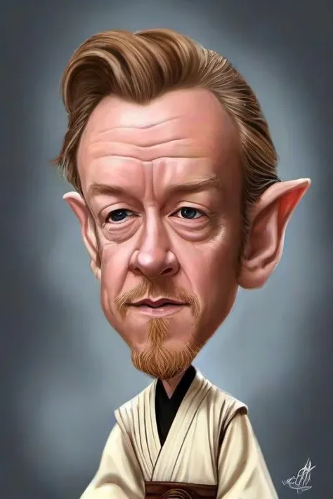 Masterpice,High Quality,
 <lora:PE_Caricature:0.8> PECaricature,
obi wan from star wars