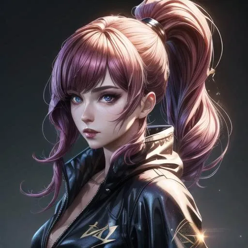 eague of Legends, K/DA, realistic, high poly, post production, fancy glittery background,<lora:add_detail:1>