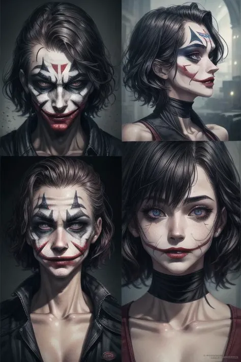 collage art,newscollage,Closeup photo of The Joker, (ahegao), frontal view, atmospheric scene, masterpiece, best quality, (detailed beautiful face, detail skin texture, ultra-detailed body:1.1)
<lora:add_detail:1> <lora:LowRA:0.2>