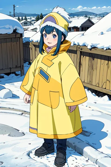 masterpiece, best quality,city, 1girl,full body,snow,
 <lora:anaV2:0.7>ana, age 10 years old,very long cort,