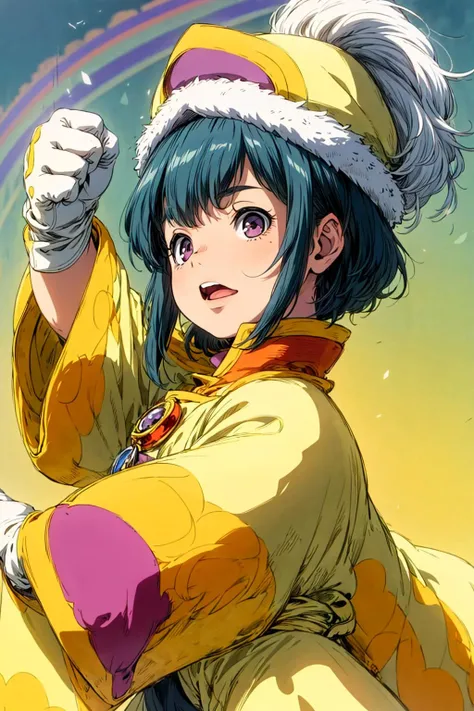 (best quality), (masterpiece),(ultra-detailed:1.2),(photorealistic:1.1),ultra high res,cowboy shot,from side,
1girl,(chibi:1.1),
dancing,fist,running,white gloves,vibrant ,motion blur,
<lora:anaV2:0.8> ana, very long coat,
abstract background,gradient background,rainbow background,psychedelia ,
King King King Gainer,
<lora:flat2:-0.5>,