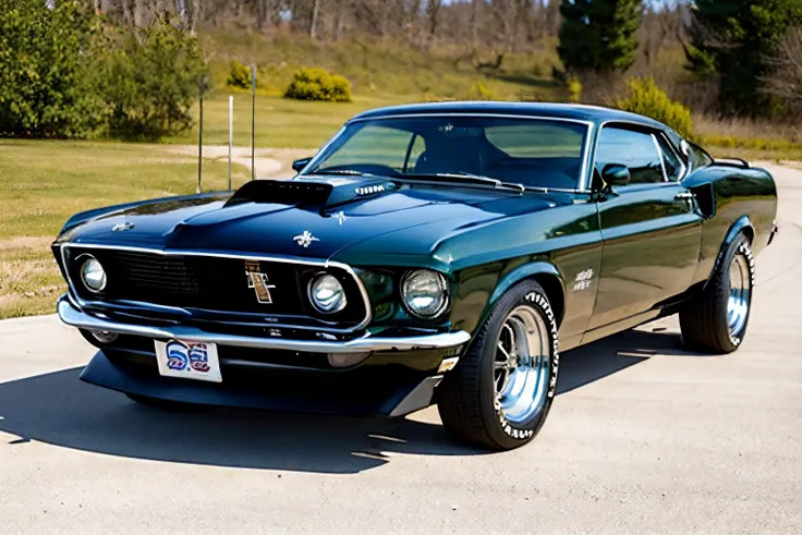(masterpiece, best quality:1.2), ultra-detailed, Buff car Edob69MustangBoss, (realistic:1.5), <lora:Edob69MustangBoss_v1.0:1>