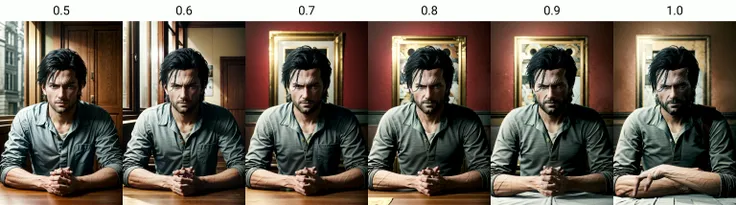 (masterpiece, best quality:1.3)
<lora:add_detail:0.7> <lora:epi_noiseoffset2:1> <lora:Sebastian2Evil:0.5>
Sebastian2Evil, 1boy, solo, looking at viewer, shirt, black hair
