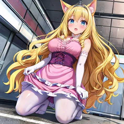 Anime. 1 girl. Baby. Kitsune. Blonde. Long hair. Blue eyes. Beautiful eyes. Perfect eyes. Expressive eyes. Blind eyes. Blind. Ideal face. Ideal anatomical body. Beautiful long legs. Beautiful body. Beautiful nose. Fox ears. Fox's tail. 12 years old. Embarrassment. Blush. Beautiful character design. Shiny skin. Dirty tunic. Torn Tunic. Slave. Collar. Shackles. On a chain. No panties. Barefoot. White cane in hand. Hand on crotch. Urinary incontinence. She wants to pee. She needs to pee. She has a strong, desperate urge to pee. He squeezes his crotch tightly. Rubbing the crotch. Slight forward bend. She peed herself. The girl can't stand straight. She pees standing up. She peed herself while standing in the raov market. Middle Ages. Fantasy. City. Town Square. Slave market. Tears on eyes. Cry. Snot flows from the nose. Whole body. nsfw. Official art. Extremely detailed CG Unity 8k wallpaper. Ideal lighting. Ultra high resolution 4K. Super detailed 8K. A high resolution.