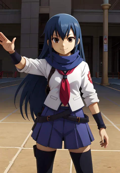 <lora:Angelbeats:0.6>, Shiina, solo, smile, Dynamic Pose