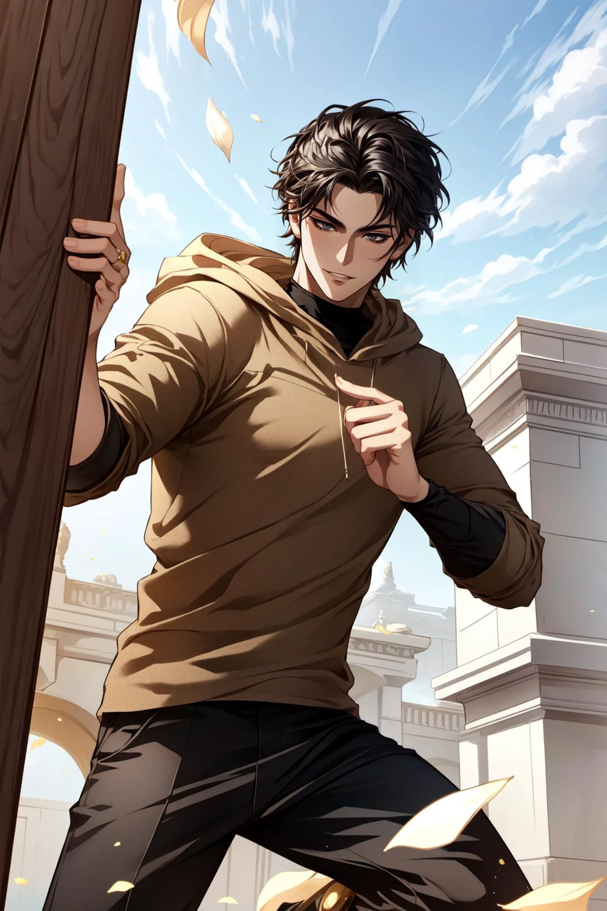 (masterpiece, best quality), intricate details,
1boy, <lora:mika-09:0.8> Jaehwan, man, smirk, fighting stance,