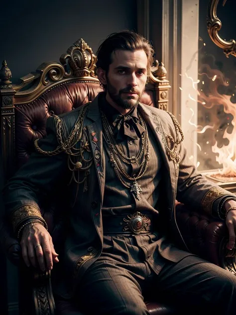 ancient king in rich clothes, 30 years old european man, <lora:InfernalAIv8:0.7> 1nf3rnalAI