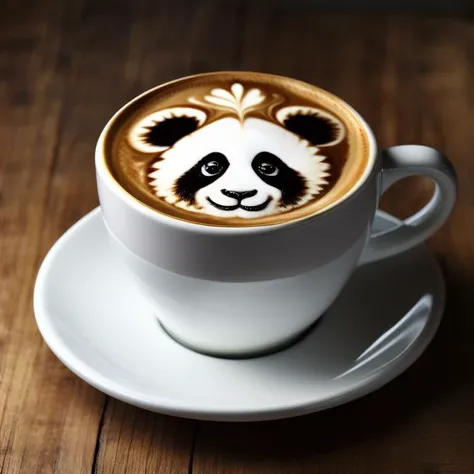 <lora:Latte_Art:1>,panda,Masterpiece,best quality,coffee cup,