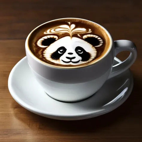 <lora:Latte_Art:1>,panda,Masterpiece,best quality,coffee cup,