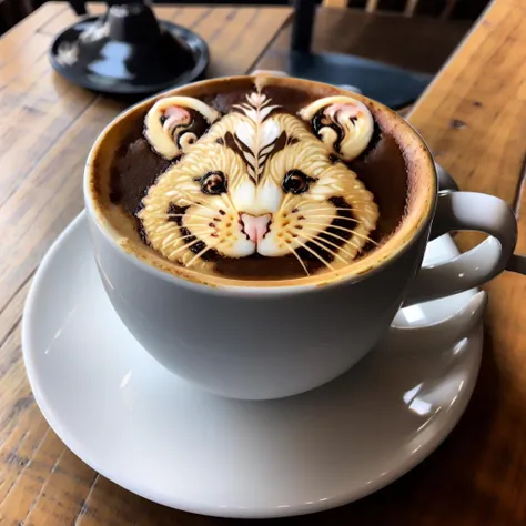 <lora:Latte_Art:1>rat