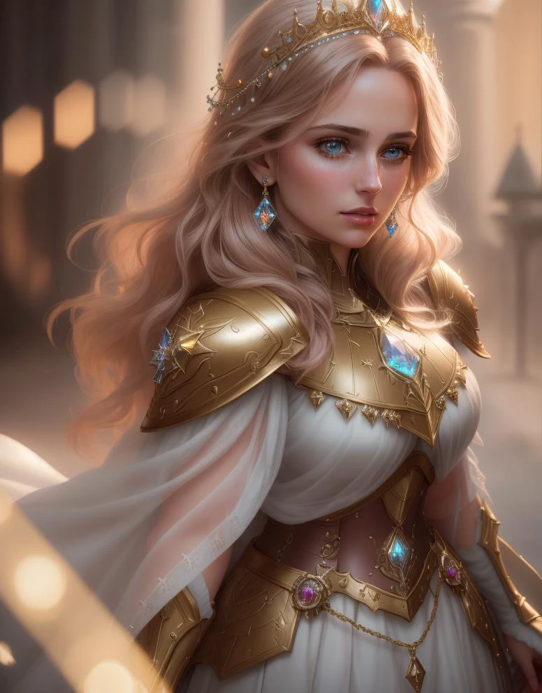 (1girl:0.999),1980s, beauty face, armor gold, skirt red, ((realism)), extremely high quality RAW photograph, ultra detailed photograph, sharp focus, high resolution, (detailed skin:1,3),high quality, film grain, Fujifilm XT3,Highly Detailed, movie, (Cinematic Photo:1.3) of (Realistic:1.3),(Disgusting:1.3) Photorealism, (Magical Photo:1.3) of (Realistic:1.3), Crystalcore, Bejeweled, ethereal, hyperdetailed fantasy character, Dreamlike, Ethereal Fantasy, Realistic, Fiction, Full-HD, HD, 8K, Soft Lighting, Beautiful Lighting,Highly Detailed,Highly Detailed,(Photorealism:1.3)