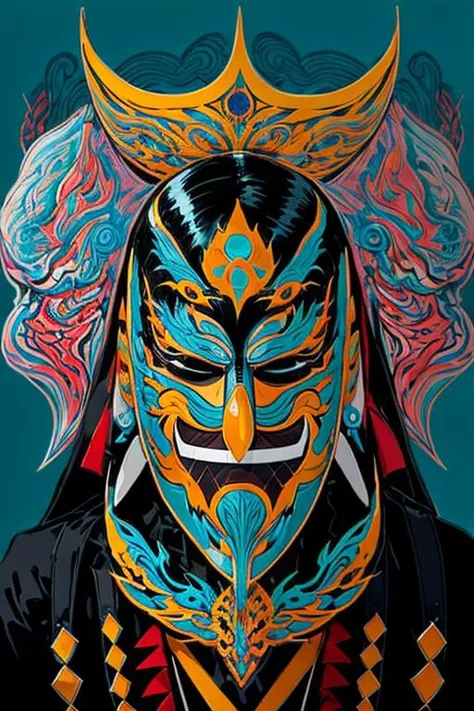 mask,mask,big mask,sticker, illustration, vector, digital art, flat colors, sharp lines, marker, <lora:peeta:1>