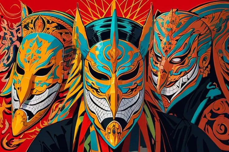 mask big,mask,big mask,sticker, illustration, vector, digital art, flat colors, sharp lines, marker, <lora:peeta:1>