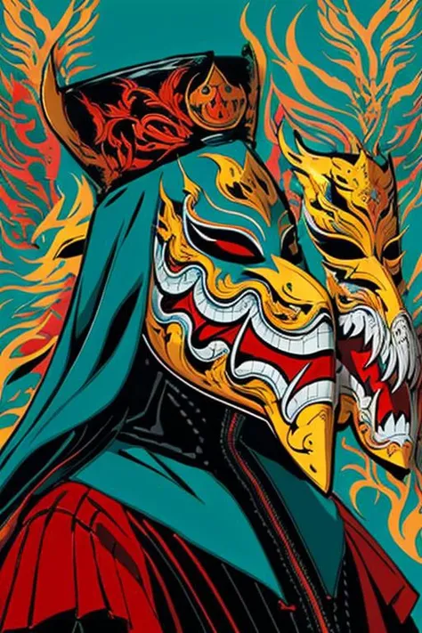 mask,mask,big mask,sticker, illustration, vector, digital art, flat colors, sharp lines, marker, 2D, <lora:peeta:1>