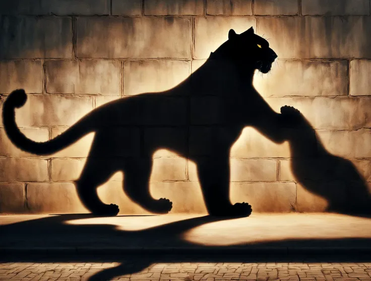 DonM5h4d0w5 shadow on a suede wall, panther, <lora:DonM5h4d0w5-000010:0.8>