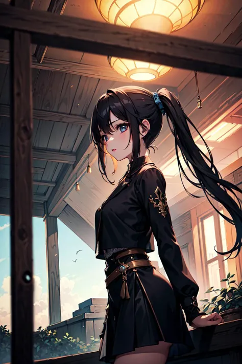best quality, cinematic light, detailed background,extremely detailed,depth of field,girl,, landscape, hidden shot