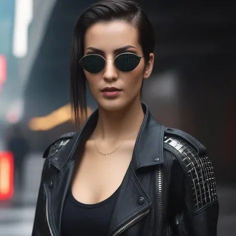 EréndiraIbarra1024, matrix clothing, cyberpunk city background, detailed eyes, photography, highly detailed, sharp focus, trending on artstation, studio photo, intricate details, highly detailed, by greg rutkowski <lora:EréndiraIbarra1024:0.7>