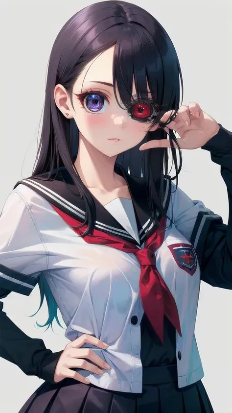 masterpiece, 
1girl, upper body, 
cyborg eye, <lora:cyborg _eye_v1.0:1>
school uniform,