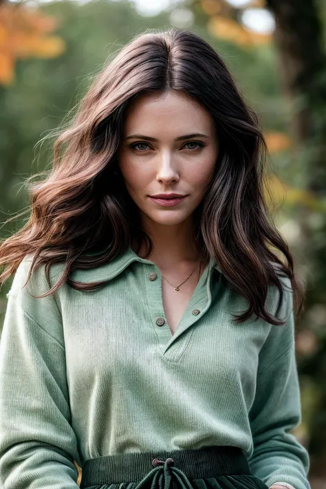 perfect cinematic shoot of a beautiful woman (EP3l1z4b3thTull0ch:.99), a woman standing at a (simple autumn), perfect hair, wearing sexy (Pastel Green Pullover, Corduroy Pants :1.2), (people in background:1.1), (detailed background:1.1), (face focus), modelshoot style, (extremely detailed CG unity 8k wallpaper), professional majestic (photography by Donell Gumiran:1.1), 24mm, exposure blend, hdr, extremely intricate, High (Detail:1.1), dramatic, soft cinematic light, (looking at viewer), (detailed atmosphere), 8k, highly detailed, rich environment, 4k textures, soft cinematic light, elegant, ((((cinematic look)))), soothing tones, insane details, hyperdetailed, ("Dreams into reality with SDKoh!":1.1), (epiCPhoto)