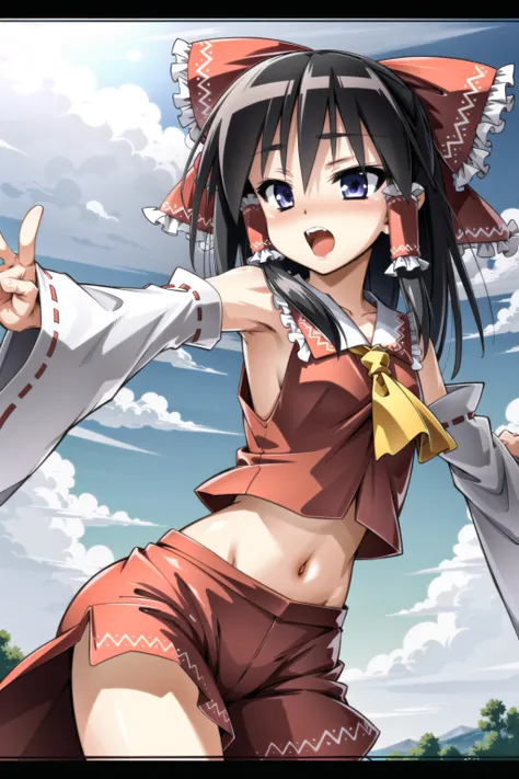 <lora:redrantem_v1_res:1>,  tachi-e, cowboy shot, dynamic pose,
 hakurei reimu, hakurei reimu \(cosplay\),