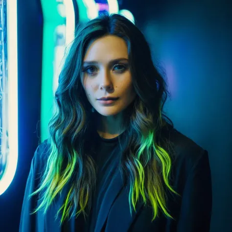 Photo of a woman with long wavy hair,portrait,kodachrome, neon,cyberpunk,  (elixolsen), <lora:eliolsen_smaller_xl_7_standard_wo_cap-merger-21_42_51_03_04_03-elixolsen:1.05>