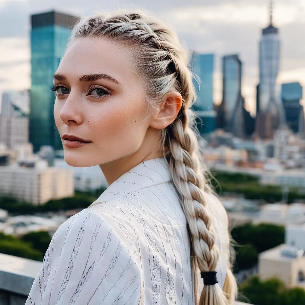 (Skin Texture, pores, natural,iPhone,RAW)), natural lighting, Highest Quality (closeup) Portrait photo of a woman with long braided platinum blonde hair, Nikon Z9, realistic matte skin, blurry city in the background, 8K, ((looking straight at the camera)), elixolsen, <lora:eliolsen_juggerX_v7_standard_wocap_merger_27_74_98_02_03_05-elixolsen:1>