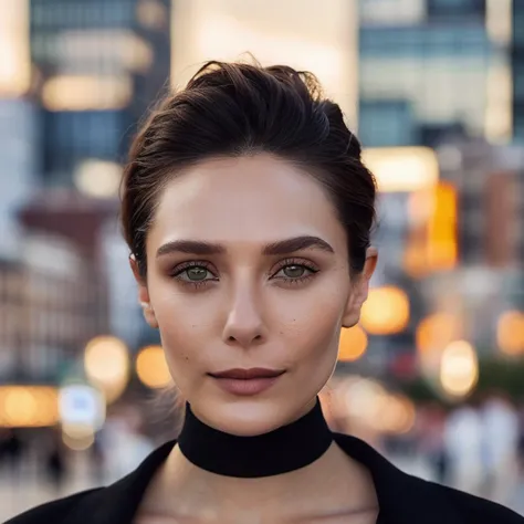 (Skin Texture, pores, natural,iPhone,RAW), natural lighting, Highest Quality closeup Portrait photo of a pretty woman,black thin choker, clear lipgloss, Nikon Z9, realistic matte skin, blurry city in the background, 8K, symmetric, whole face, elixolsen, <lora:eliolsen_juggerX_xl_8_standard_wocap_merger_lastmodel_120_04_06-elixolsen:1>
