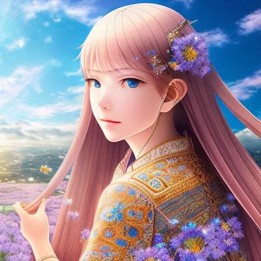 pale girl, in the style of hiten-style-nao, intricate, epic, dramatic lighting, vibrant colors, graceful, sophisticated