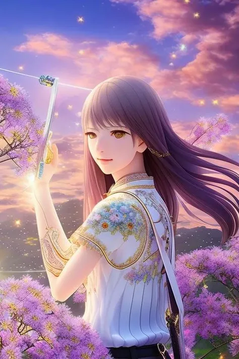 pale girl, in the style of hiten-style-nao, intricate, epic, dramatic lighting, vibrant colors, graceful, sophisticated