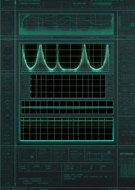a screenshot , Waveform Terminal: Oscillating sound waves visualized on an analog screen. , Epsylon Point, vfx, computer graphics, (cgi, a wireframe) diagram, net art<lora:cyberui_sdxl:1.0>
