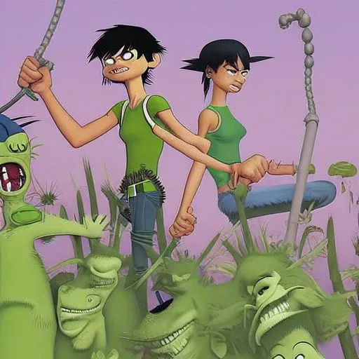 Pregnant murdoc from gorillaz
