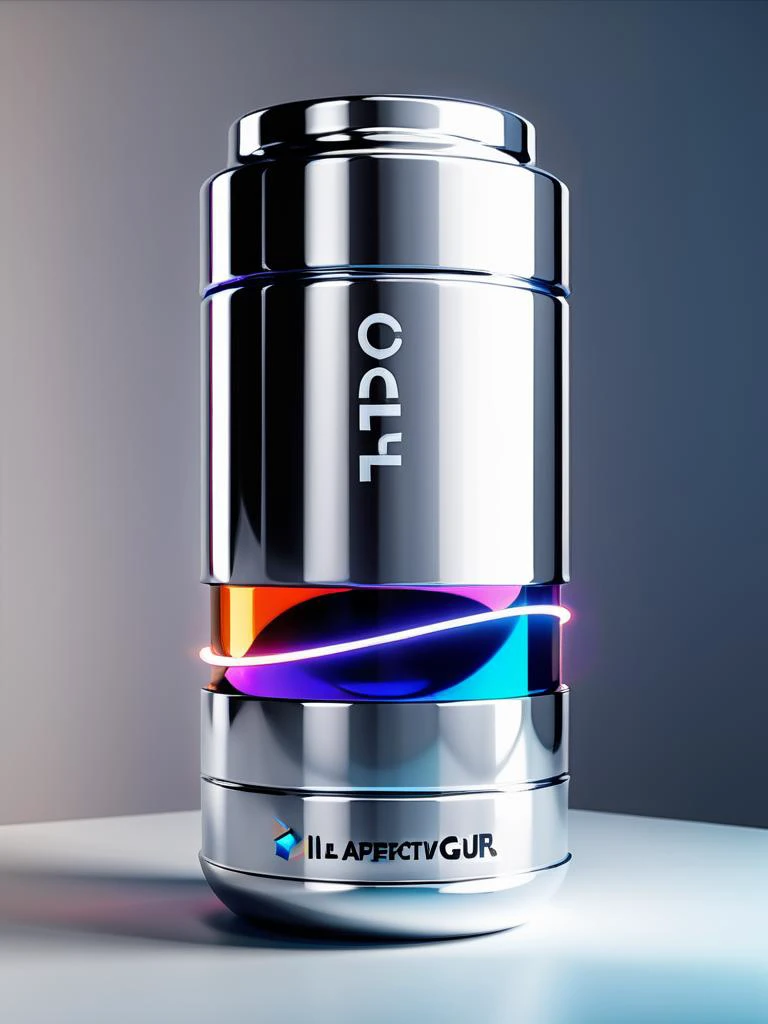 product photo, ( cyber tech )  ,  reflective , Ella Guru, f 8 aperture, a 3D render, new objectivity <lora:Cyber_Tech_sdxl:0.75>