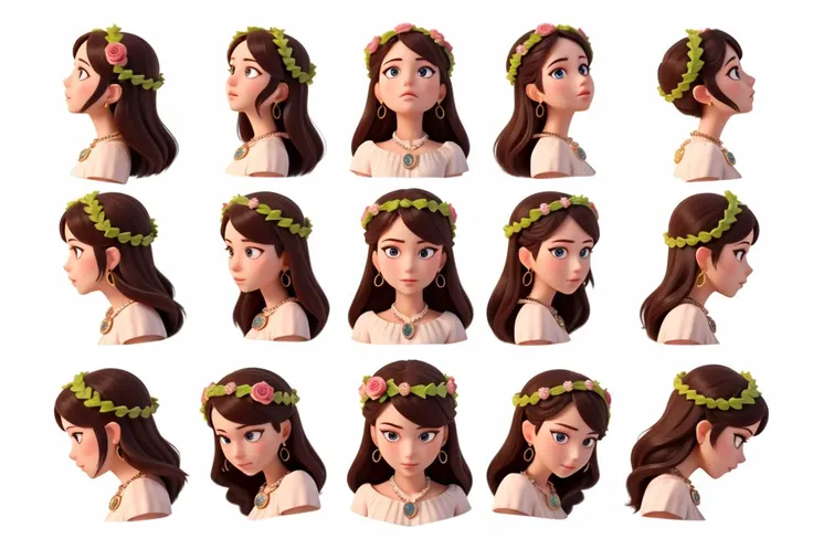 masterpiece, best quality, close up,1girl, braid, perfect eyes, dress, earrings, hair ornament, head wreath, long hair, necklace, rose, upper body