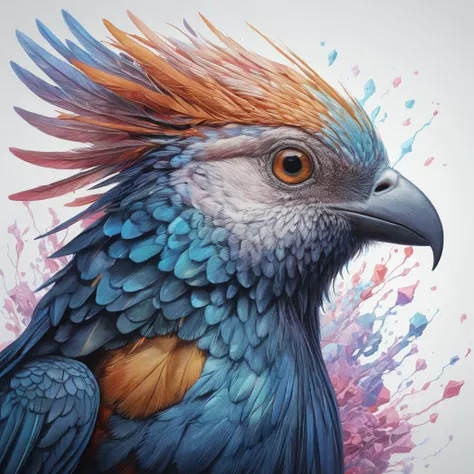 a bird in perfect geometrical harmony, intricate and hyperdetailed by Android Jones, Emily Kell, Rossdraws, Andree Wallin, Sung Choi, fluid ink and oil splash painting artistic fantasy art, album cover art, amazing depth, perfect ratio, hdr, 8k resolution, perfect balanced styles, intense light, muted colors,hyperdetailed masterwork by head of prompt engineering  <lora:add-detail-xl:4>