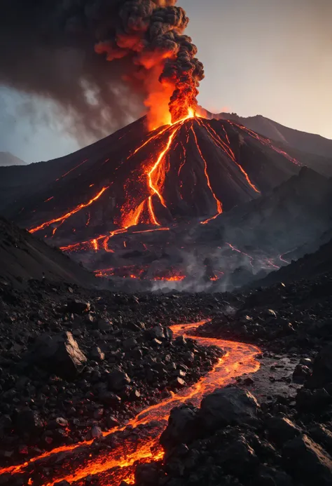 In the heart of a volcanic landscape, our fearless explorer finds themselves amidst a scene of impending chaos. Molten lava cascades down the mountainside, casting an ominous red glow across the rocky terrain. With smoke and ash billowing into the sky, the adventurer races against time, navigating treacherous paths strewn with debris as fiery explosions erupt around them, painting the scene with bursts of intense heat and light.
many details, extreme detailed, full of details,
Wide range of colors.
Many details everywhere. soft shadows. Low saturation colors. Insane quality. Insane resolution. Insane details. Masterpiece. 32k resolution.
Dramatic,Dynamic,Cinematic,Sharp details
<lora:add-detail-xl:1>