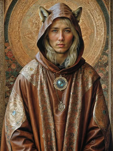 (Childish Digital Artwork:1.3) of (Screen print:1.3),(Depressing:1.3) Leather Brown, cool,sprawling,ancient,visionary, National Geographic photo of Kolaghan Forerunners in a Rose gold Woolen cloak fastened with a silver brooch shaped like a wolf's head see-through sleeves, Blond hair extremely detailed, fantasy art, medieval, intricate, high quality, HD, masterpiece, best quality, hyper detailed, ultra detailed, super realistic, perfect face, perfect hands, illustration, mosaic fabled Fjord unwholesome weather <lora:Gothic Art Style SDXL_LoRA_Pony Diffusion V6 XL:1>,(by Artist Hiroshi Nagai:1.3),CGSociety,ArtStation,(Dada Art:1.3),(Kodak Portra:1.3)