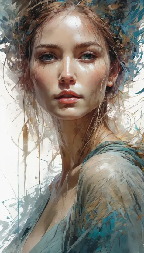 abstract beauty, centered, looking at the camera, approaching perfection, dynamic, moonlight, highly detailed, digital painting, artstation, concept art, smooth, sharp focus, illustration, art by Carne Griffiths and Wadim Kashin