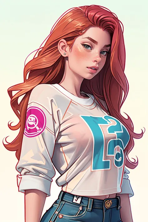 DEN_auroraw_SG,
Coolane Vertical Striped & Letter Graphic Contrast Piping Raglan Sleeve Baseball Shirt,
masterpiece, immaculate, detailed, intricate detail, amazing art, fantastic detail, 8k,