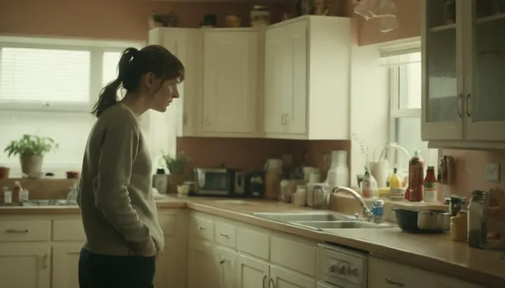 A scene from a new film starring emmacorrin person in a drama about a family in crisis. The scene takes place in a kitchen and involves emmacorrin person arguing with his wife. The style is dramatic, realistic, close up., explosion artstyle <lora:2024-01-06 - Emmacorrin (Realviz-V2) - 18img - 20rep - b3-step00002250:1> <lora:Explosion Artstyle - Trigger is Explosion Artstyle:.8>